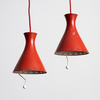 Bertil Brisborg, a pair of ceiling lamps, Nordiska Kompaniet, 1950s.