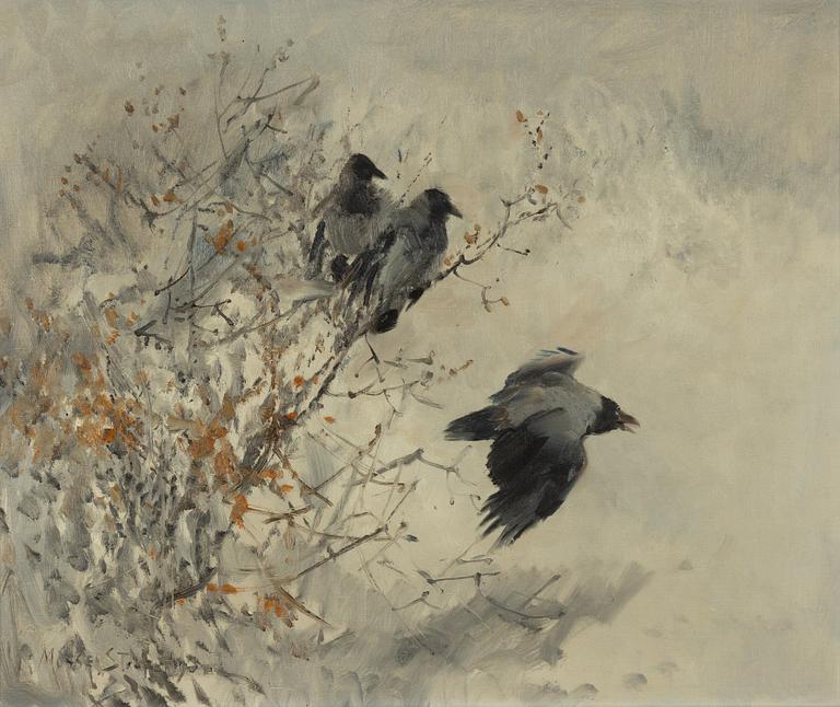 Mosse Stoopendaal, Winter Landscape with Crows.