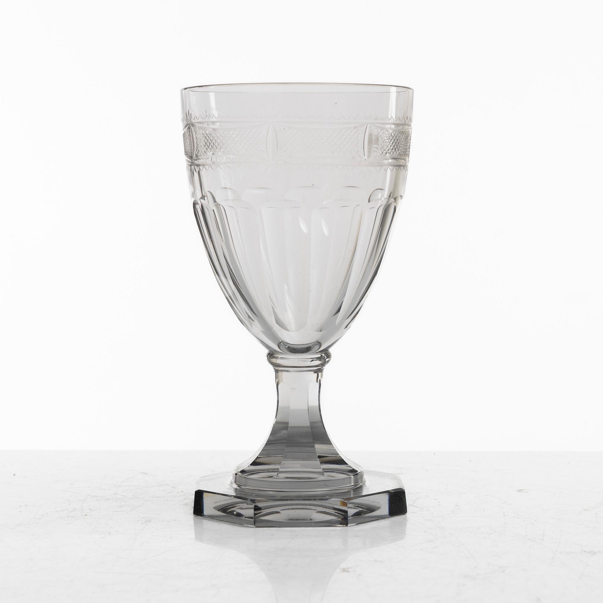 A matched set of glasses, Sweden, ciraca 1900.