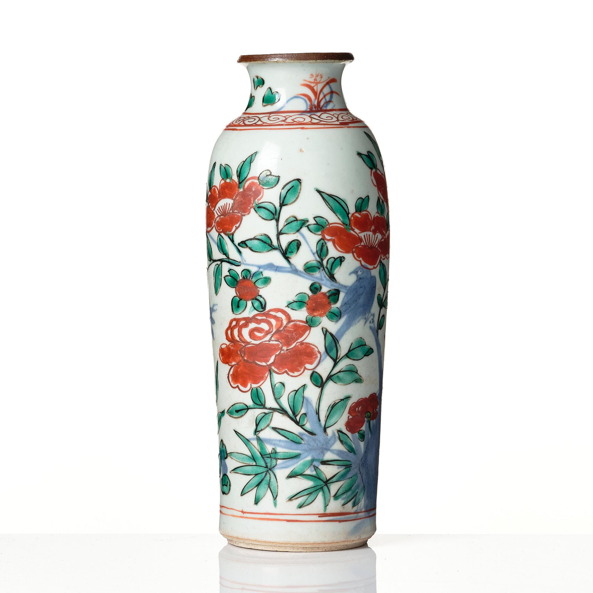 A wucai Transitional sleeve vase, 17th Century.