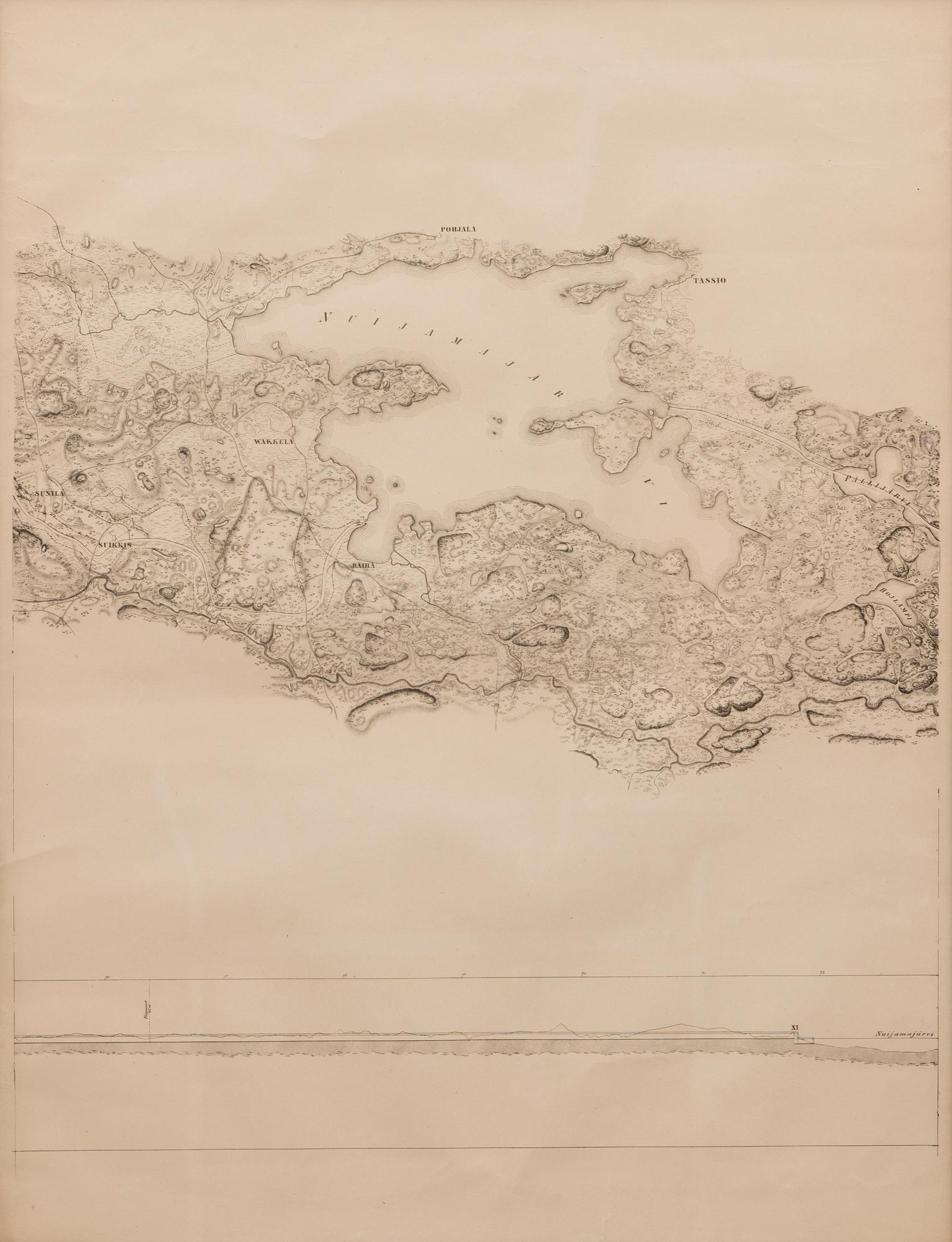 KARTOR, 7 st, litografi, F. Tengström, 1800-talets mitt.