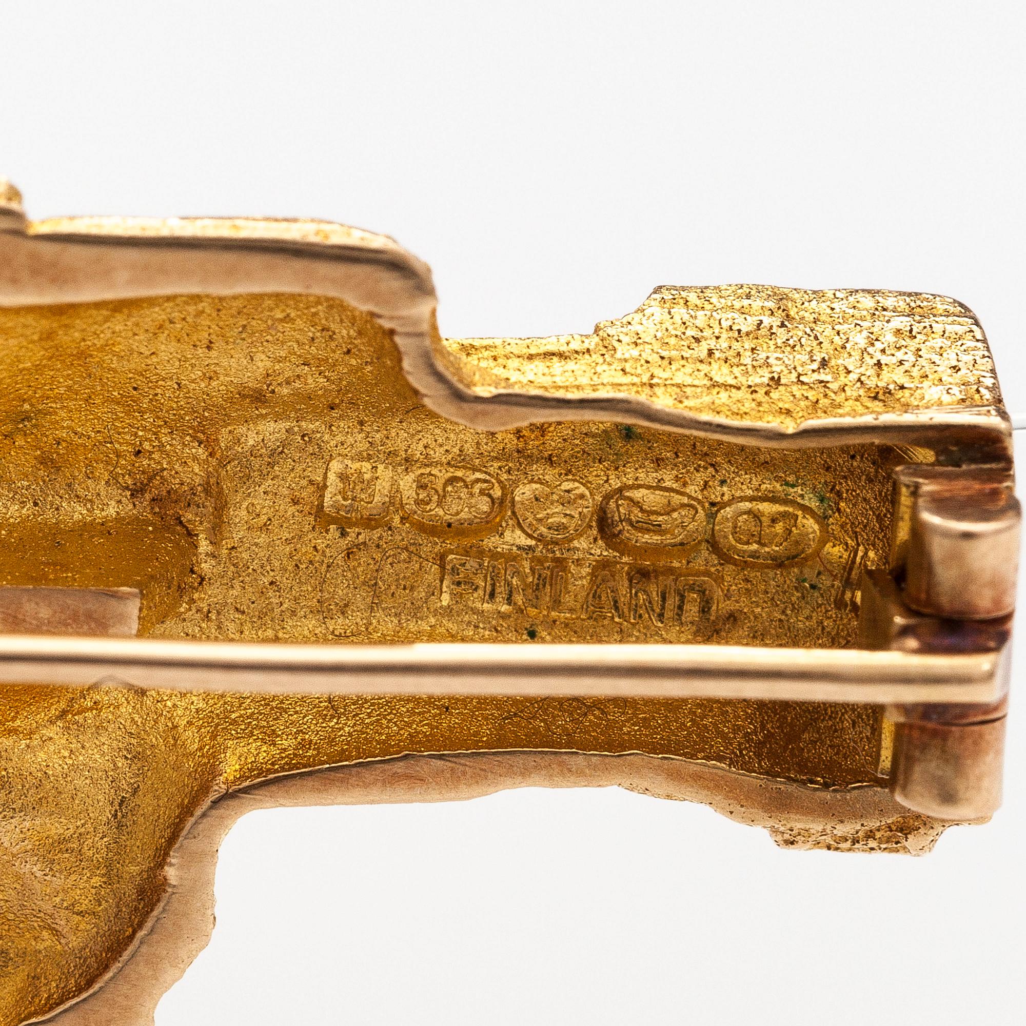 BJÖRN WECKSTRÖM, BROSCH "Havsblomma" och KEDJA, 14K guld, odlade pärlor. Lapponia 1969 och 1970.