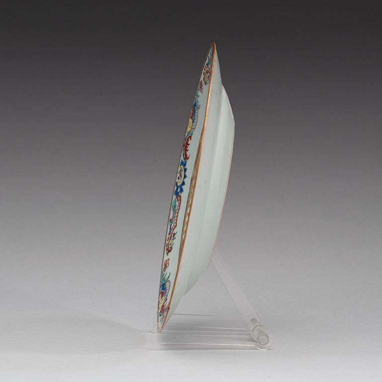 TALLRIK, kompaniporslin. Qingdynastin, Qianlong (1736-95).