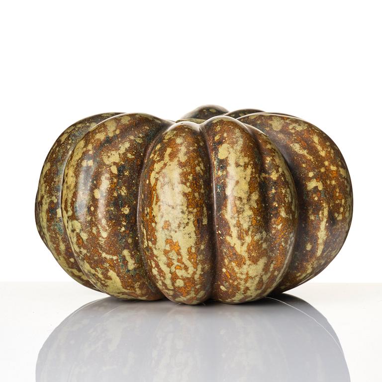 Hans Hedberg, a faience sculpture of a pumpkin, Biot, France.