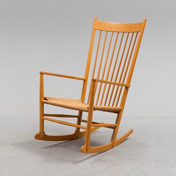 A 'J16' rocking chair by Hans J Wegner, F.D.B Møbler, Denmark.