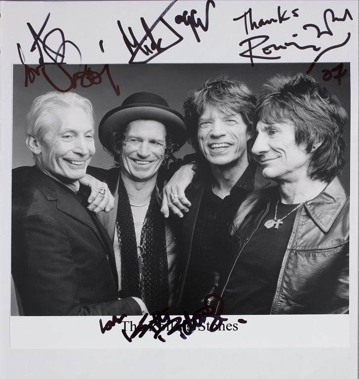 THE ROLLING STONES, foto med autografer, dat -07.