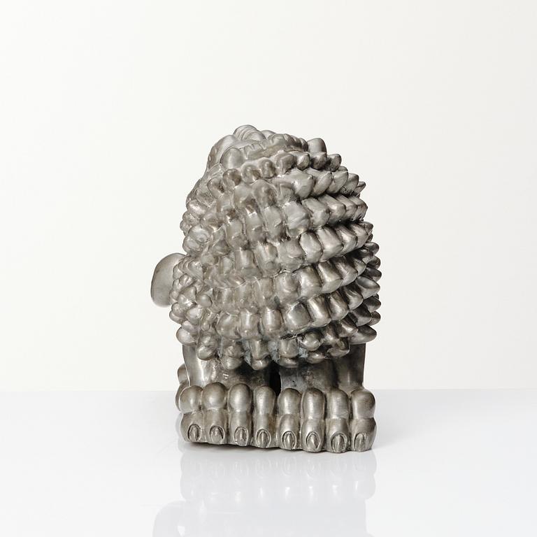 Anna Petrus, a pewter sculpture of a lion, Svenskt Tenn, Stockholm 1952.