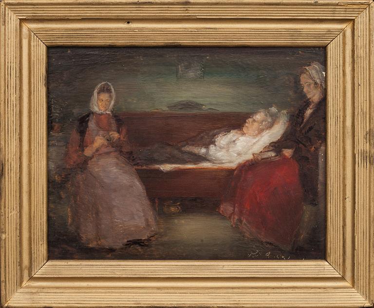 REINHOLD VON ROSEN, 2 st. olja på pannå. Signerade.