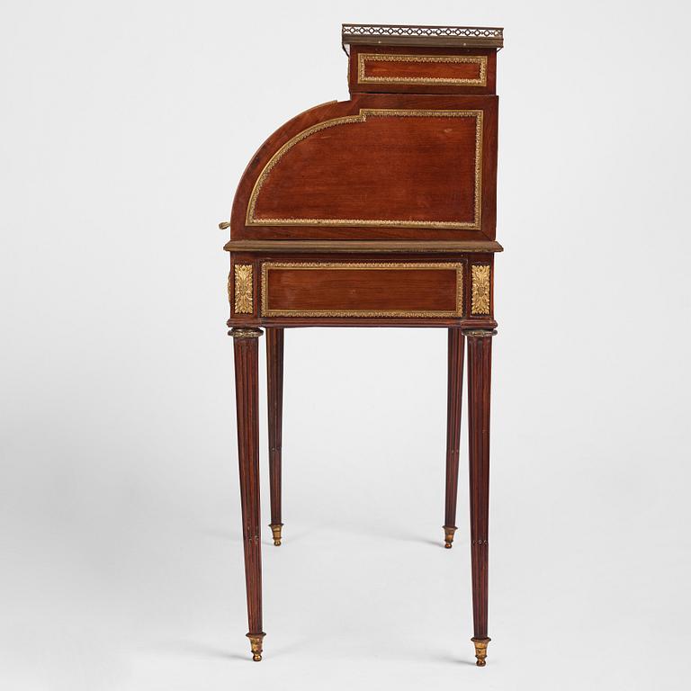 A Louis XVI gilt-bronze mounted mahogany cylinder desk by F. Schey, (master in Paris 1777).