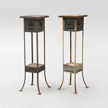 A pair of Art Nouveau pedestals, Austria-Hungary, early 20th Century.