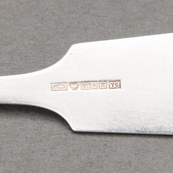 Silver cutlery, 5 pieces, Finnish hallmarks from the 19th Century, and one from 1952.