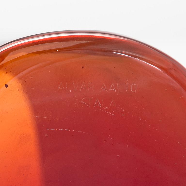 Alvar Aalto, vas, glas, modell 3030, signerad Alvar Aalto Iittala.