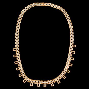 COLLIER, 18 k tvåfärgat guld. Vikt ca 38 g.