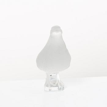 9 glass figurines, Lalique, France.