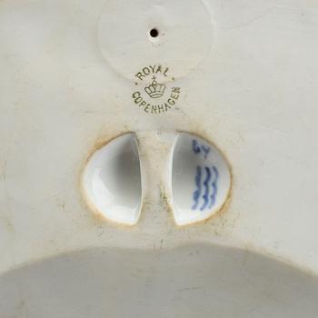 VÄGGPLAKETT, ARNOLD KROG, Royal Copenhagen, 1908.