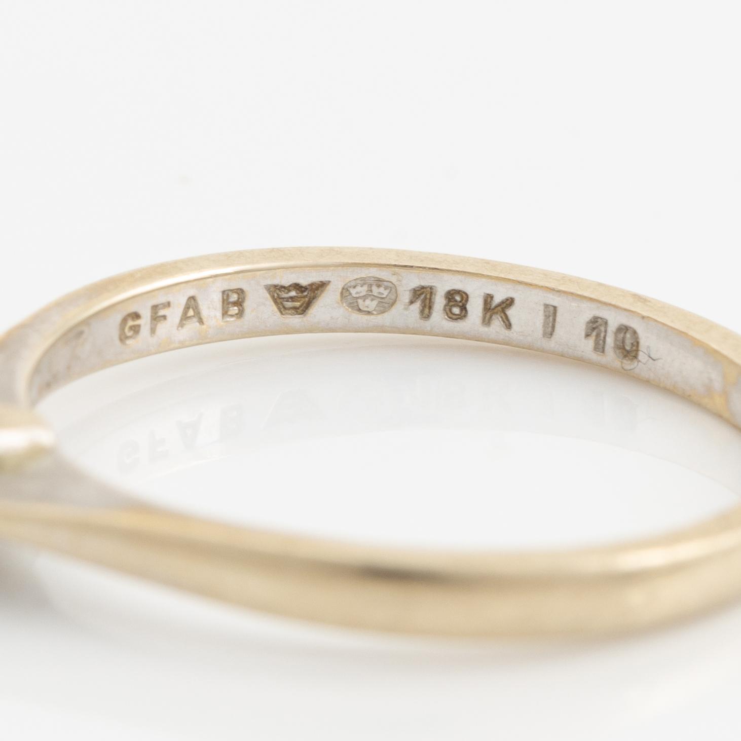 Ringar 3 st,  18K vitguld med briljantslipade diamanter.