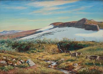 575. Johan Tirén, Reindeer in the early spring.