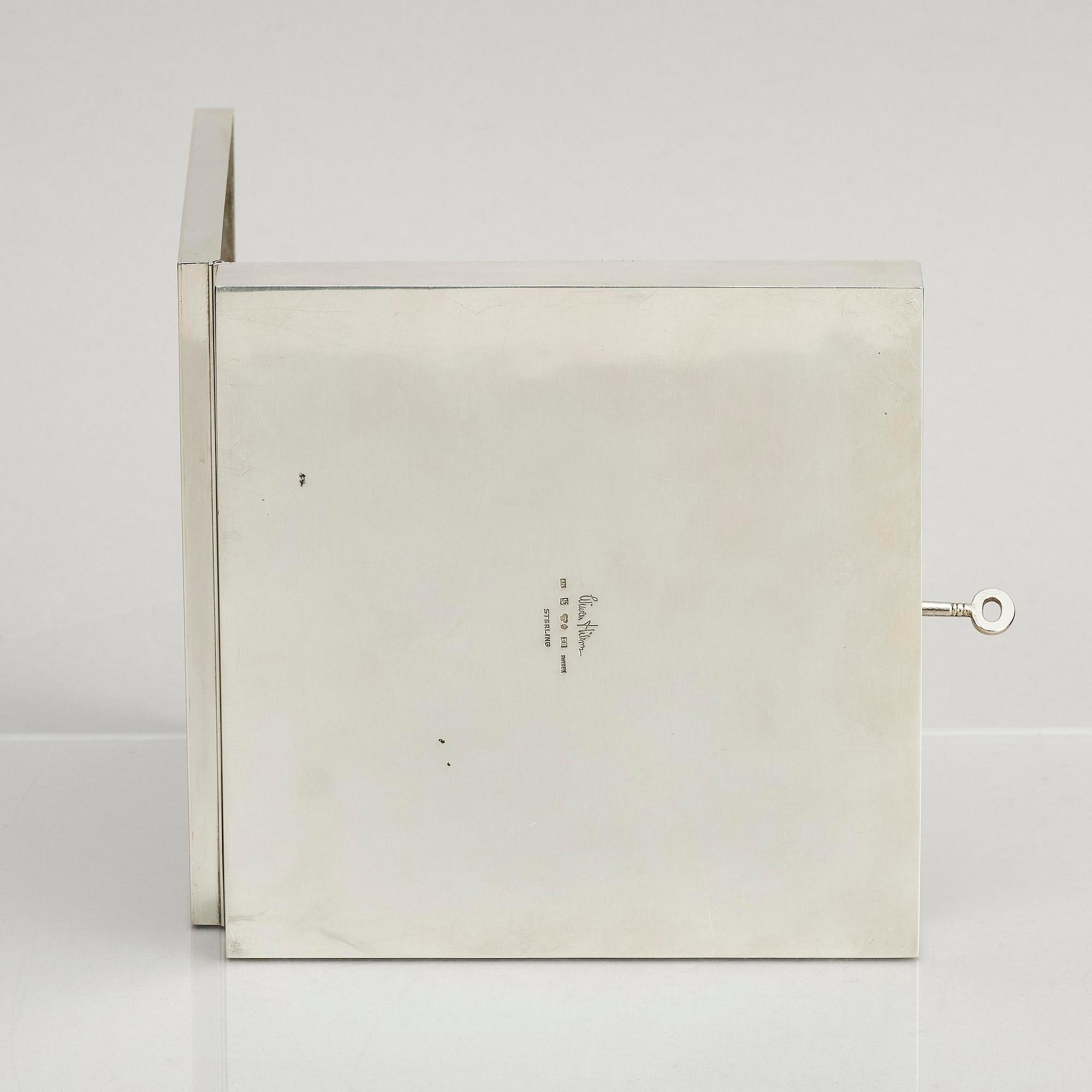 Wiwen Nilsson, a sterling silver jewellery box, 1945, Lund, Sweden.