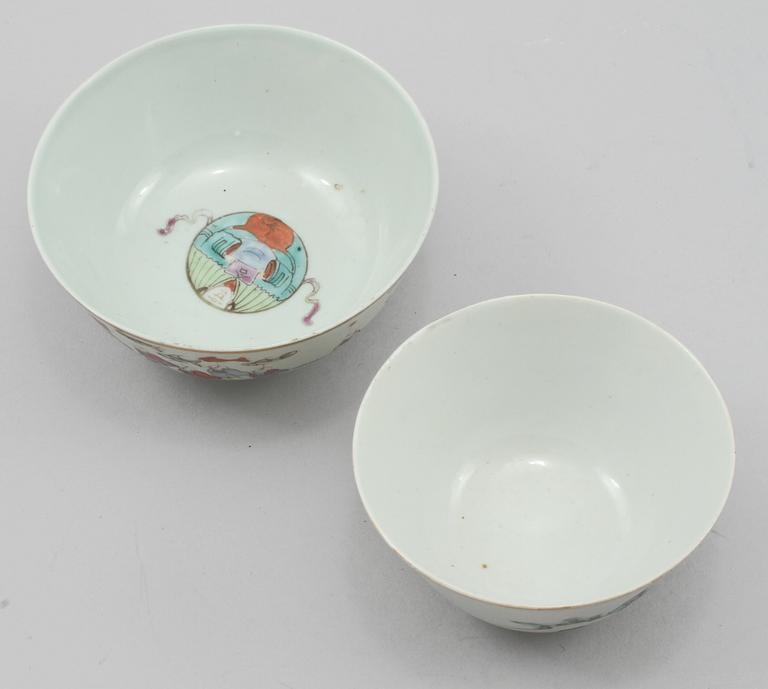 PARTI PORSLIN, 4 delar, Kina, 1800/1900-tal.