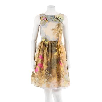 RED VALENTINO, a "Tropical Landscape Organza" cotton dress.