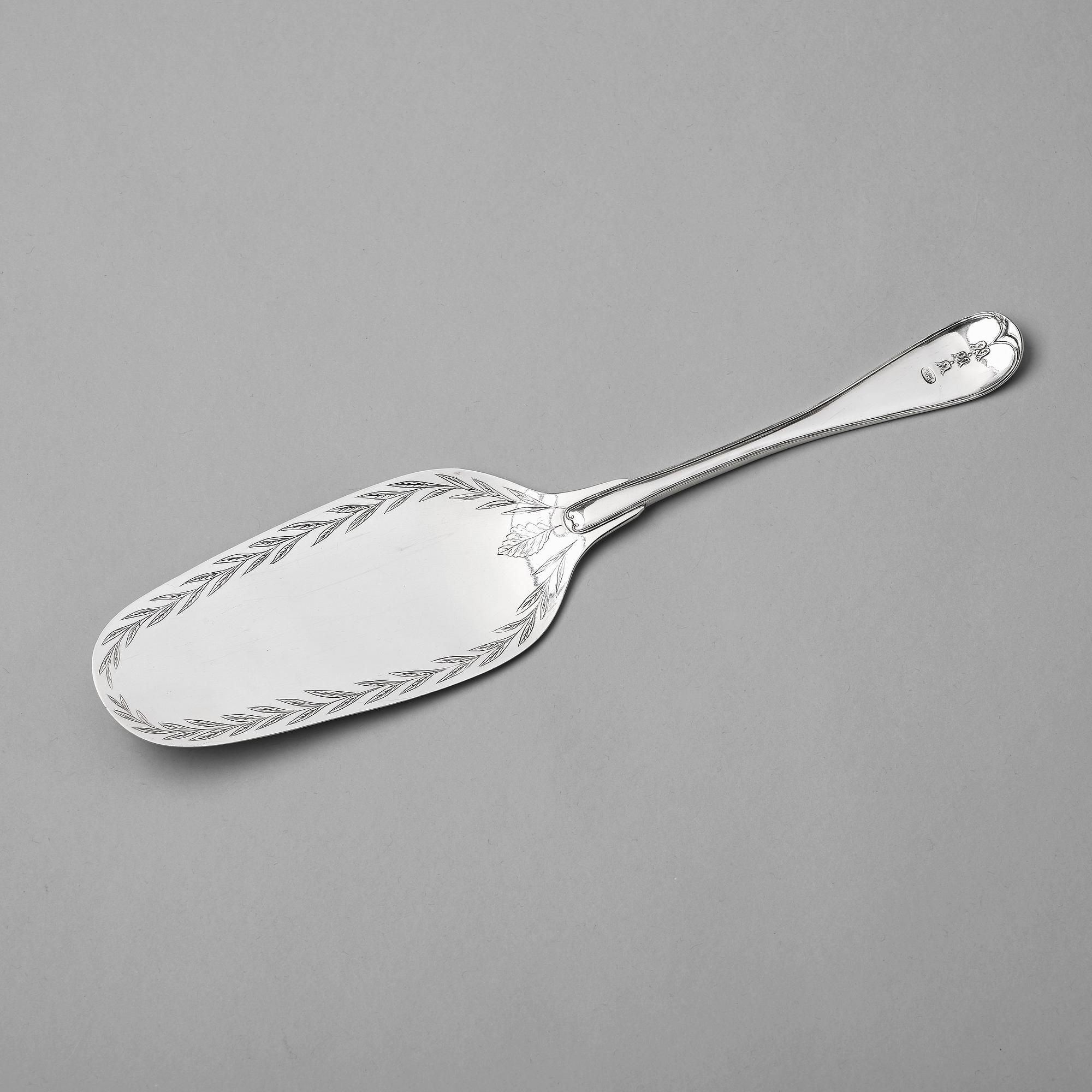 Pehr Olof Bäckström, tårtspade, silver, Gävle 1821.