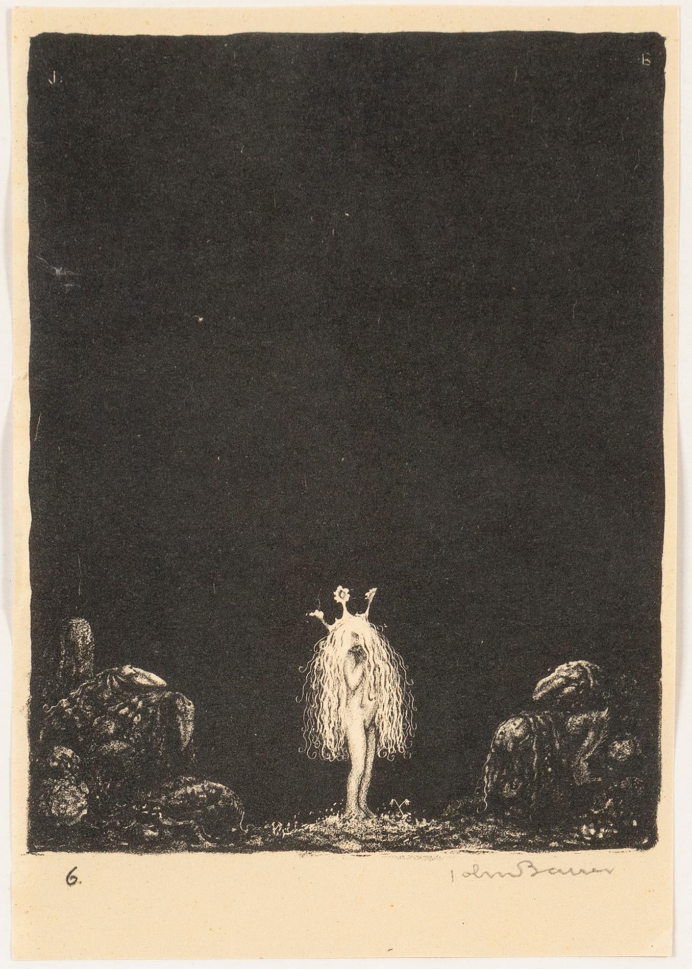 John Bauer, lithograph, signed John Bauer in pencil.