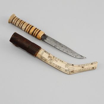 SAMEKNIV, signerad SP Huuva ? och daterad Rautasjärvi, 1924.