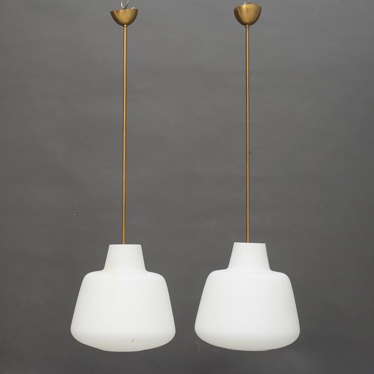 A pair of mid century modern ceiling lamps, ASEA, Sweden.