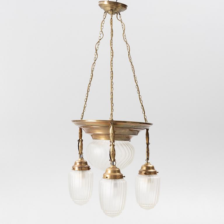 Ceiling lamp, Art Nouveau, circa 1900.