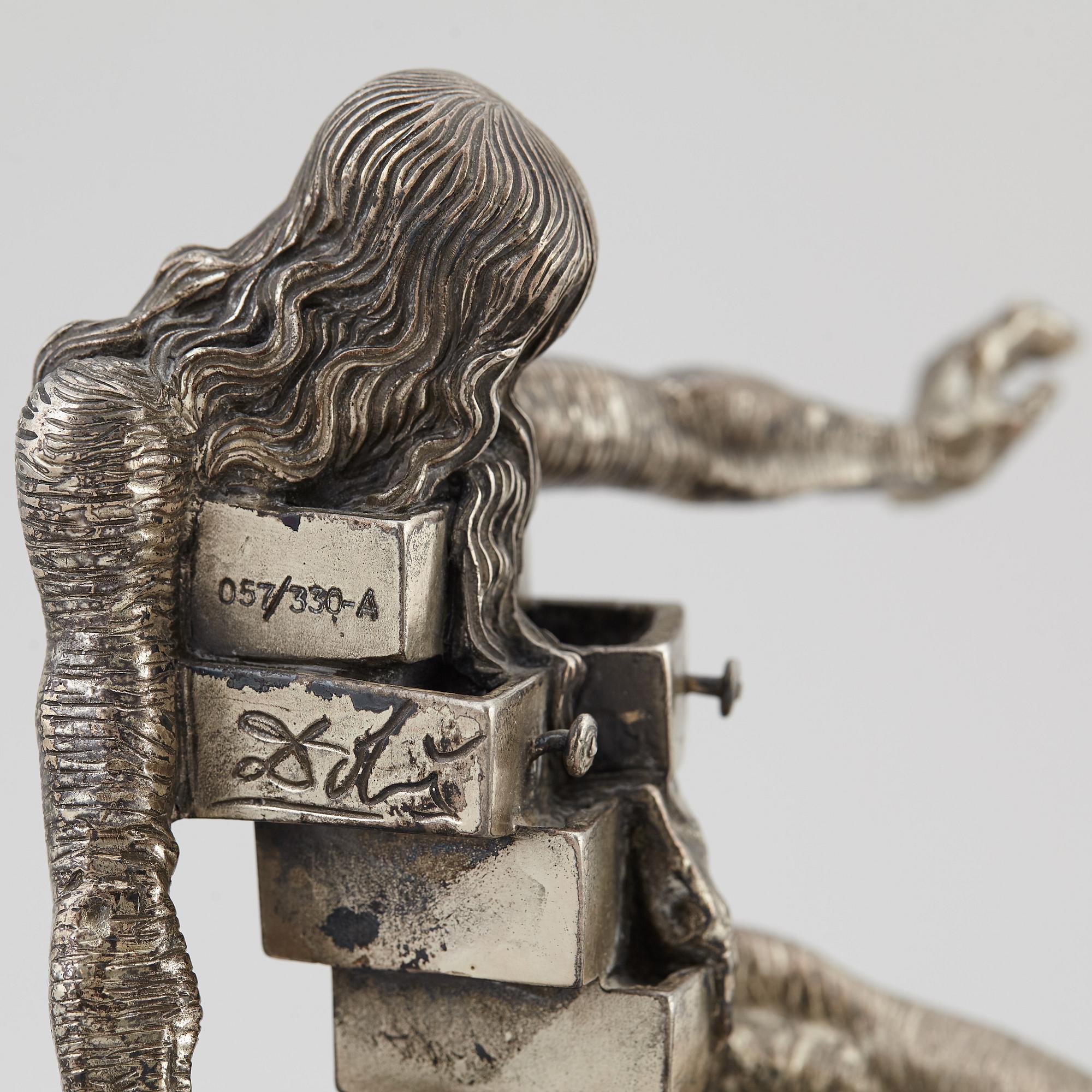 SALVADOR DALÍ, skulptur, sterlingsilver, 1982, signerad Dali och numrerad 057/330-A.