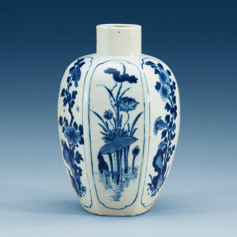 A blue and white vase, Qing dynasty, Kangxi (1662-1722).