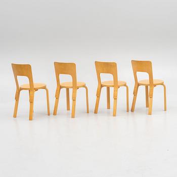 Alvar Aalto, furniture group, table model 81 B, 4 chairs and two stools, Artek, Finland, second half of the 20th century.