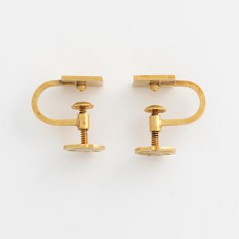 Wiwen Nilsson, earrings, one pair, 18K gold.