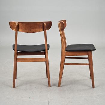 STOLAR, 6 st, troligen Farstrup Möbelfabrik, Danmark, 1950/60-tal.