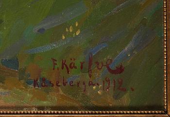 FRITZ KÄRFVE, oil on canvas, signed F. Kärfve and dated Kåseberga 1912.