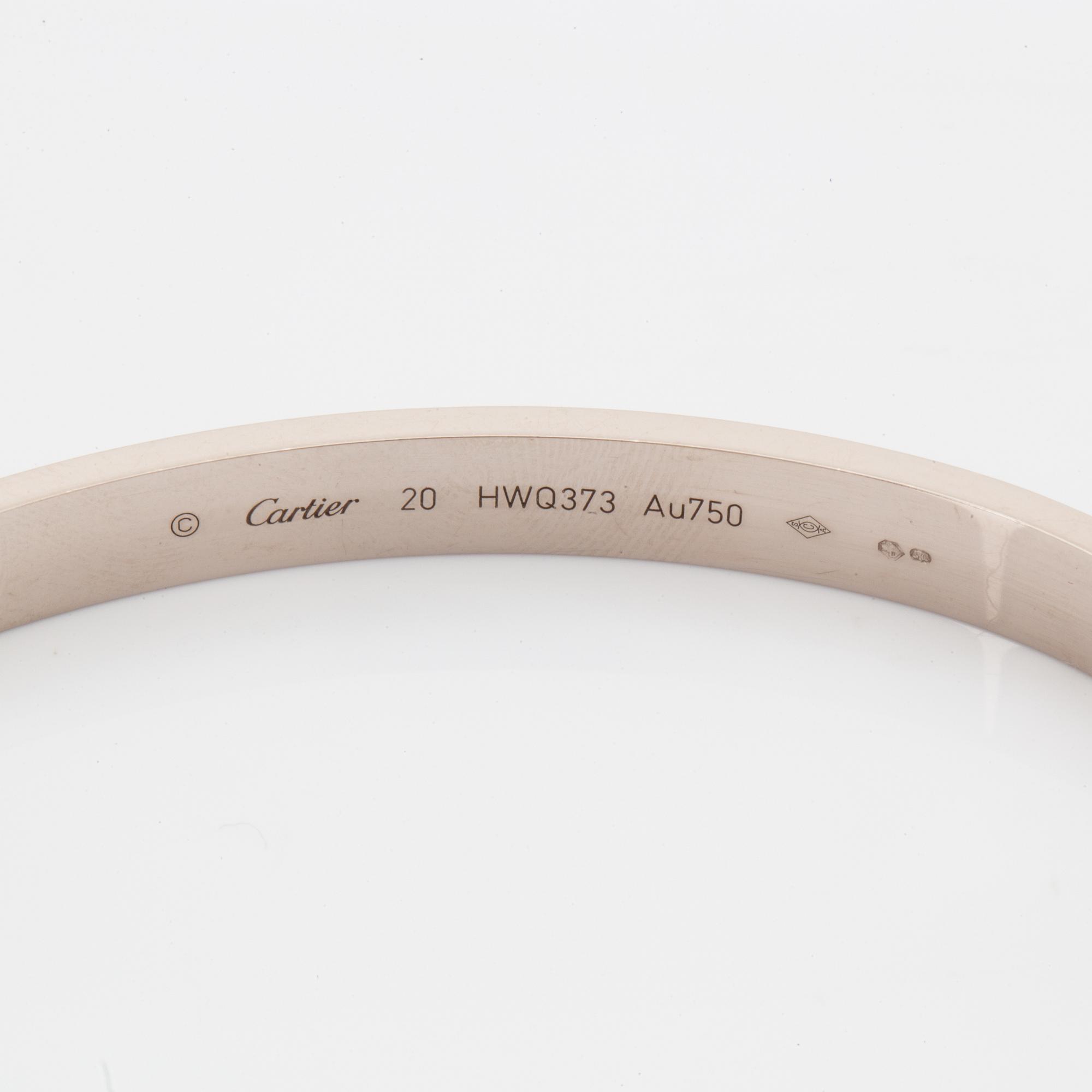 Cartier, armband, 'Love', 18K vitguld.