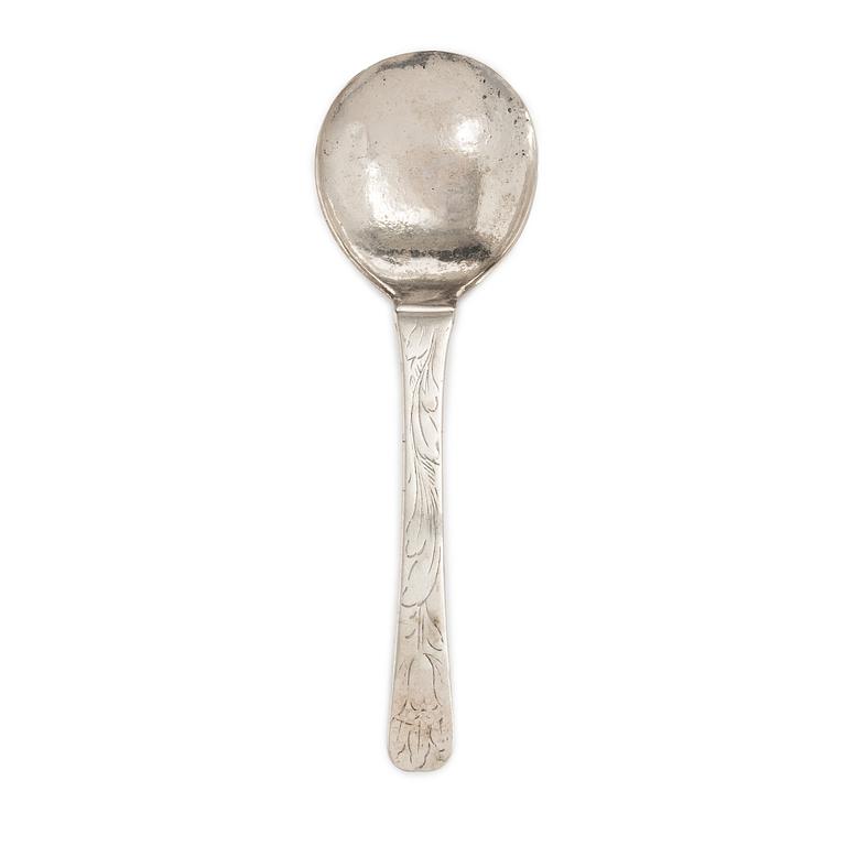 Niels Svendsen, sked, silver, Köpenhamn (verksam 1671-1699). Barock.