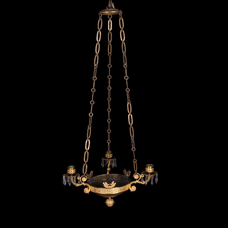 TAKAMPEL, empire, 1800-talets första hälft. Höjd ca 77 cm.