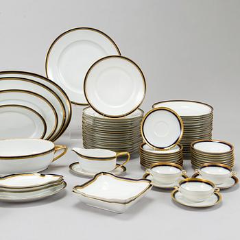 Ruoka-astiasto, 127 osaa, posliinia, "Botticelli" Rosenthal Selb Bavaria, ja Hutschenreuther, Saksa 1900-luvun puoliväli.