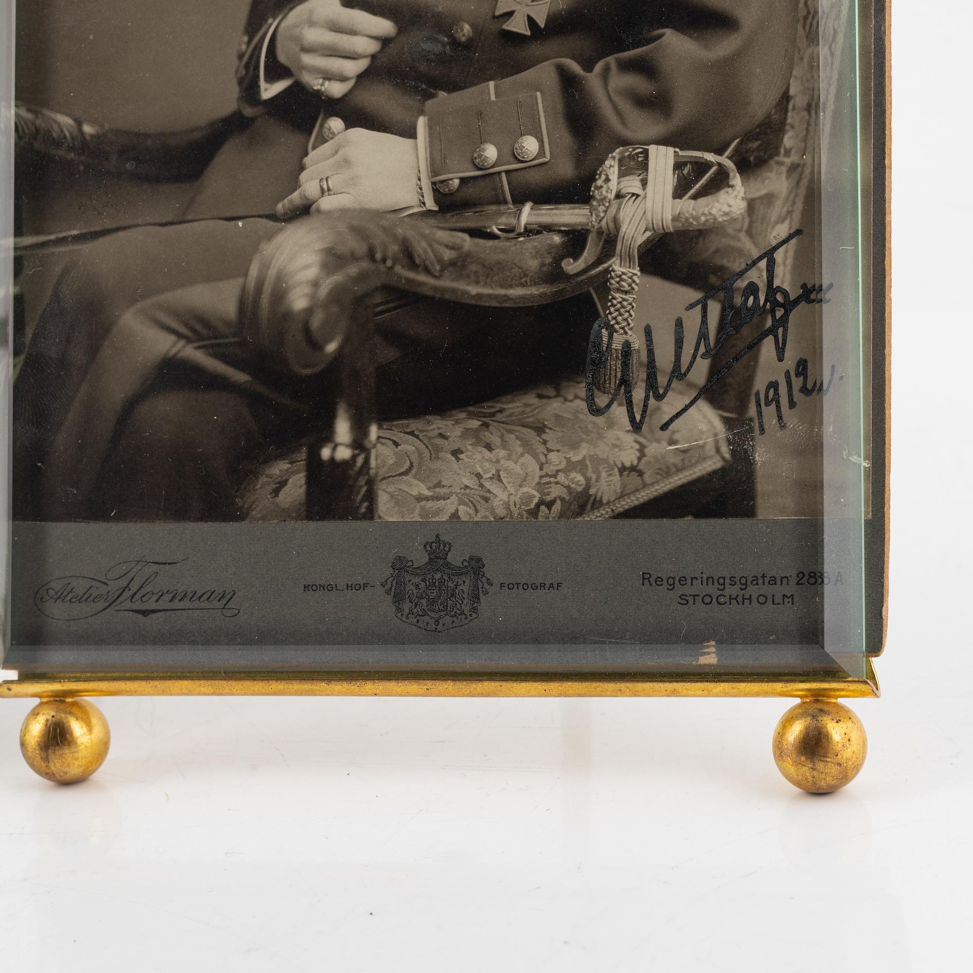 Royal Photographs, 2 pieces, Gustav V.