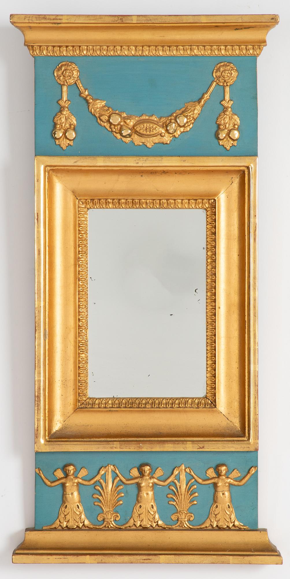 An empire mirror, E. Ohlin, Wadstena, first half of the 19th Century.