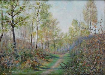 539. Julia Beck, Summer landscape with birches.