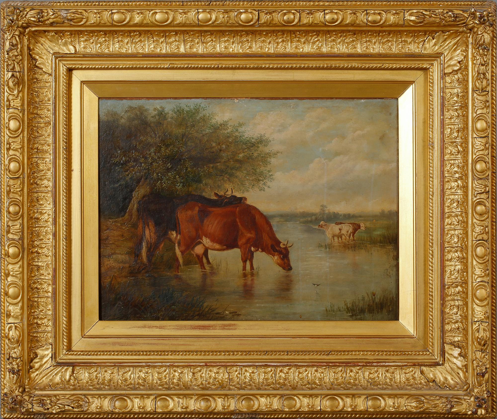 OKÄND KONSTNÄR, olja på duk, osignerad, 1800-tal.