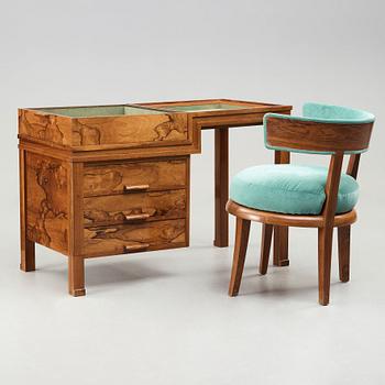 Carl Hörvik, a desk with chair, Nordiska Kompaniet, Sweden, ordered for the 1930 Stockholm Exhibition.