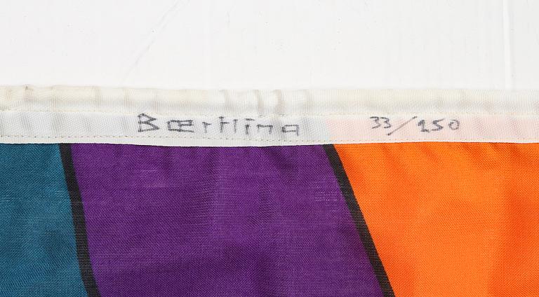 OLLE BAERTLING, Färgserigrafi på tyg (flagga), signerad Baertling och numrerad 33/250.
