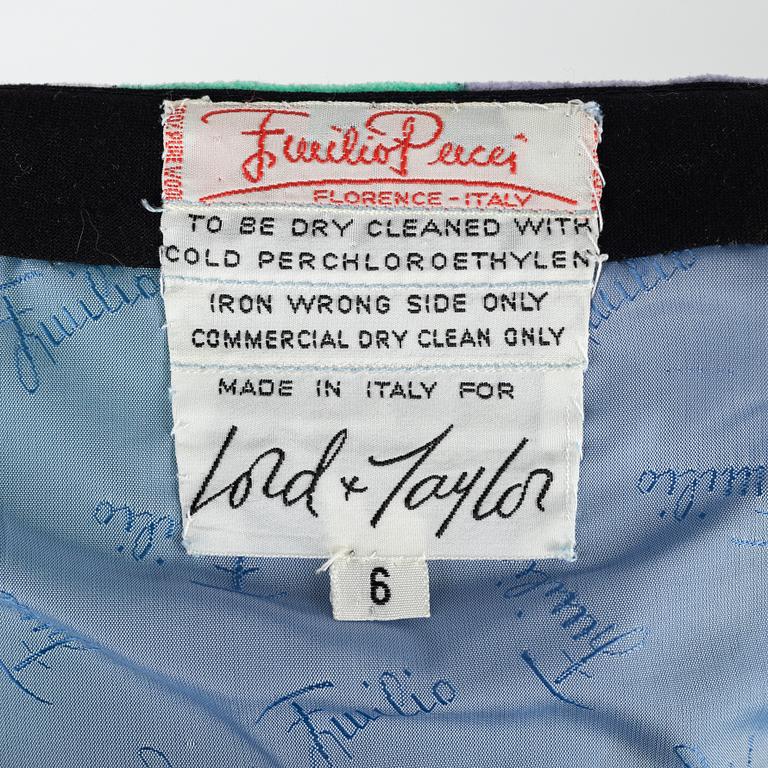 Emilio Pucci, tvådelad ensemble, storlek It 6.
