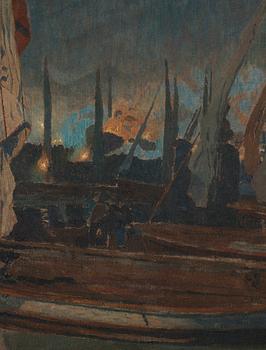 Carl Wilhelmson, "Inkomna fiskebåtar".