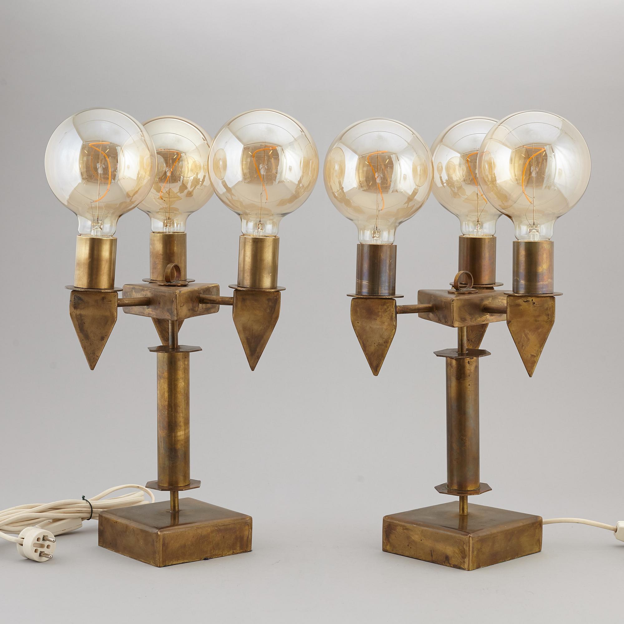 A pair of table lamps, second half of 1900's.