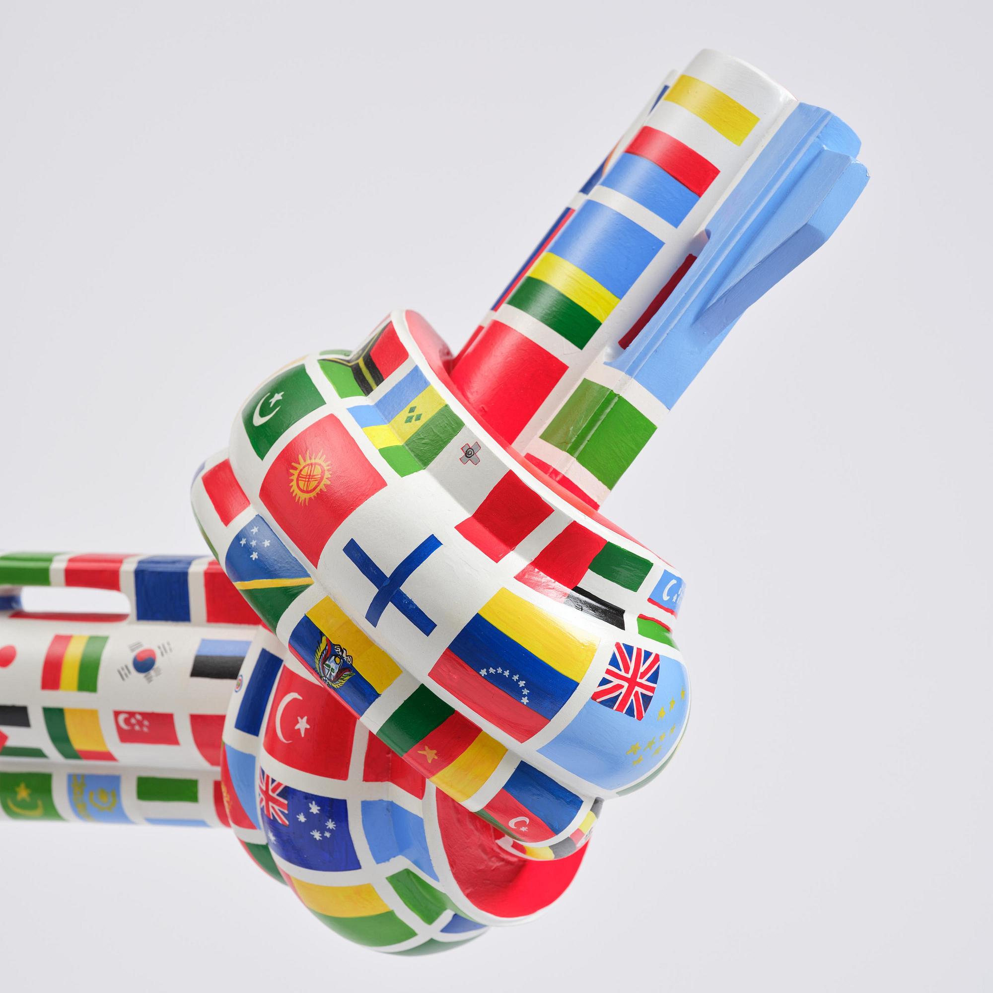 Carl Fredrik Reuterswärd, "One World for Non-Violence".