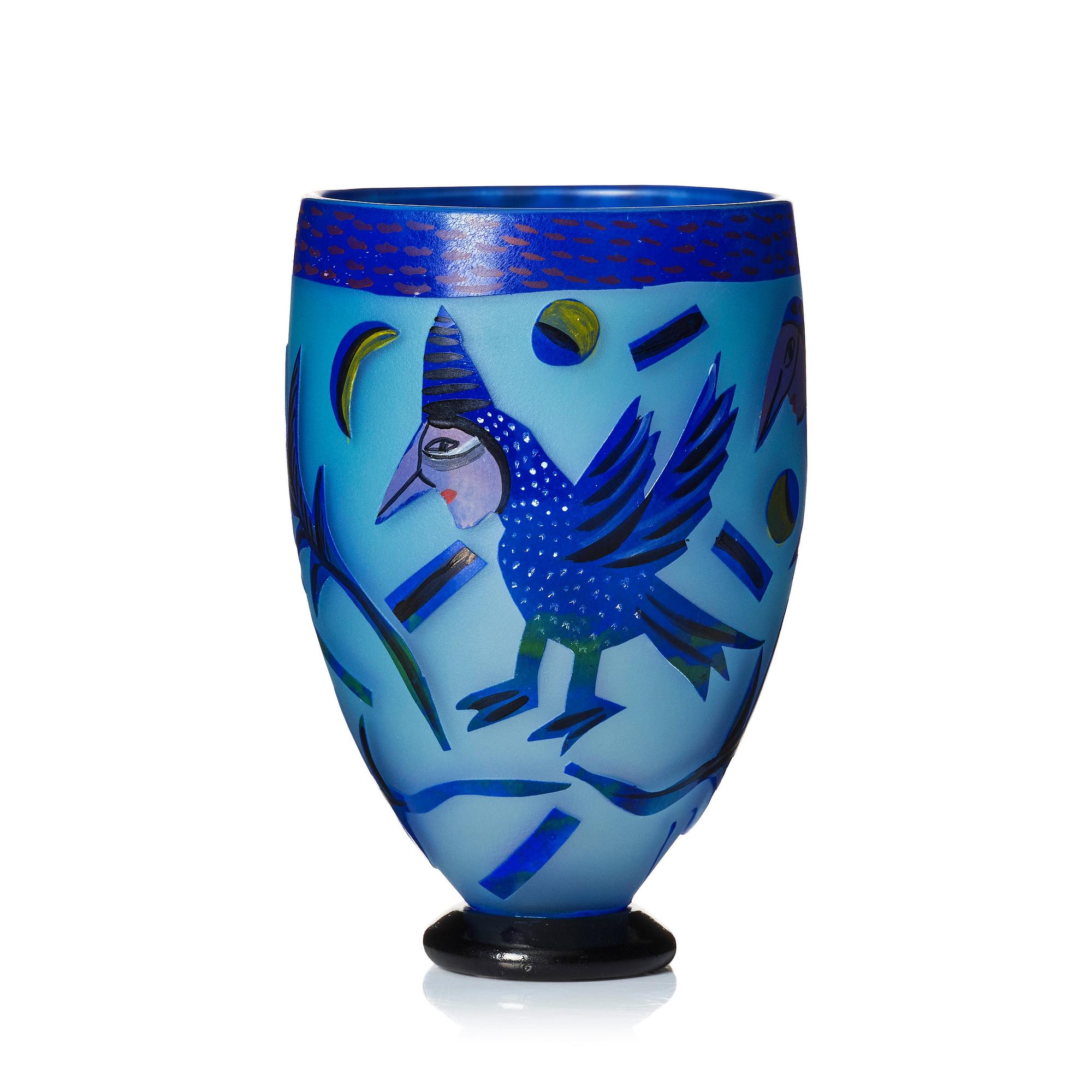 Ulrica Hydman-Vallien, a unique 'jewel glass' vase, Kosta Boda, Sweden.